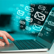 email marketing on laptop